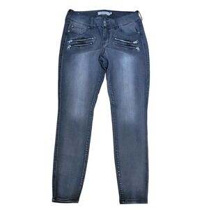 Torrid Denim Grey Faded Jegging Jeans Triple Button Zip Detail Plus Size 12R